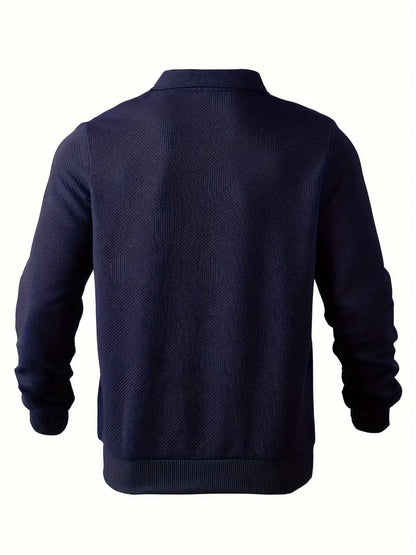 Mathéo™ | Herre Half-Zip Polo med Lange Ærmer og Moderne Stil