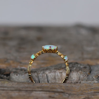 Ophelia | Guldring Med Opal Damer