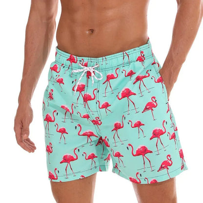 Lazaro™ | Herrer Badebukser med Tropisk Ananasprint | Hurtigttørrende Badeshorts med Snøre og Sidelommer