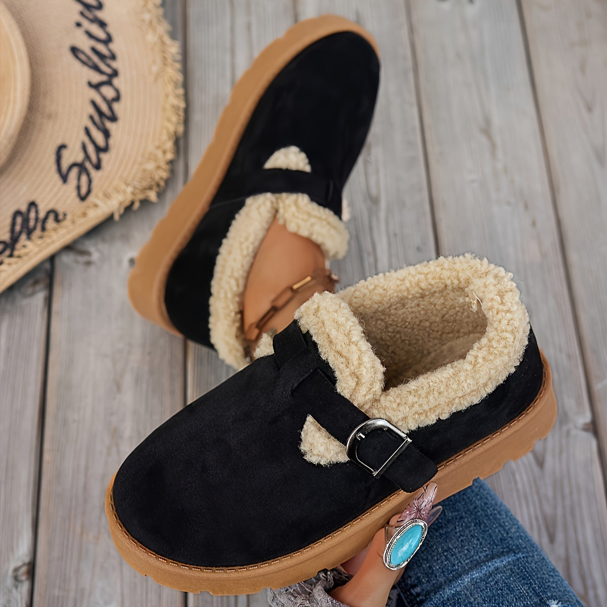 Maelis | Varme Slip-Ons Med Pelsfor