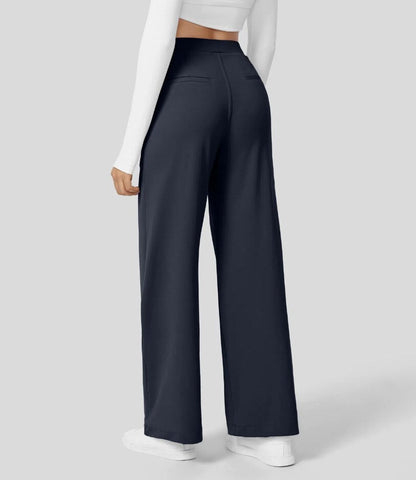 Lunara | High Waist Vide Pailletbukser Med Sidelommer Damer