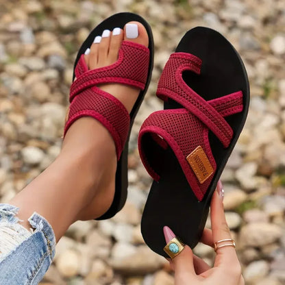 Avenara™ | Damer Åndbare Tøfler med Mesh og Strækrem | Komfortable Slip-On Sommertøfler med Blød Sål