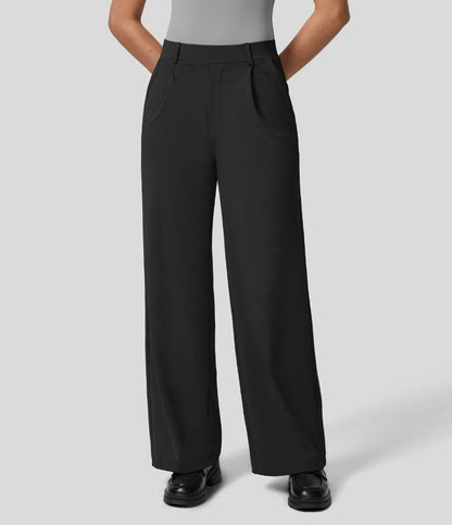 Lunara | High Waist Vide Pailletbukser Med Sidelommer Damer