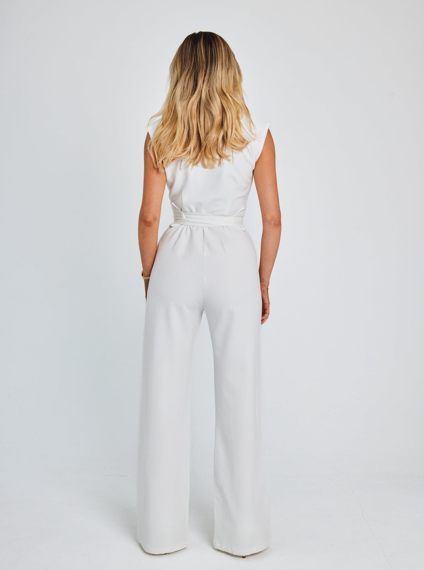 Oriana™ | Elegant Damer Jumpsuit | Ærmeløs med Vide Ben og Sløjfedetalje