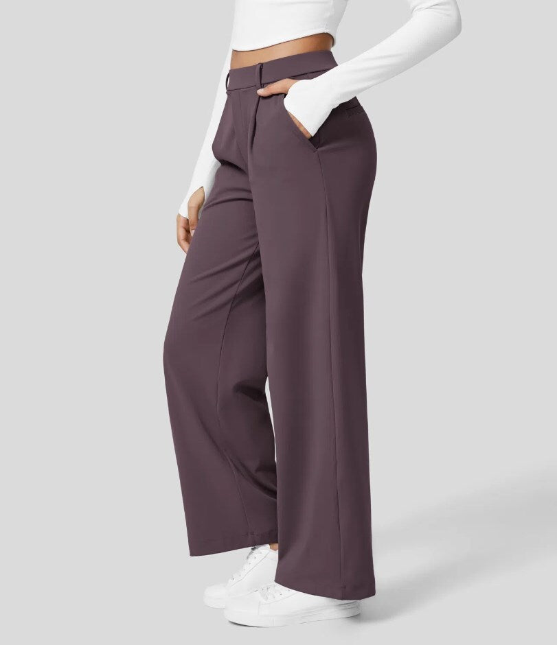 Lunara | High Waist Vide Pailletbukser Med Sidelommer Damer