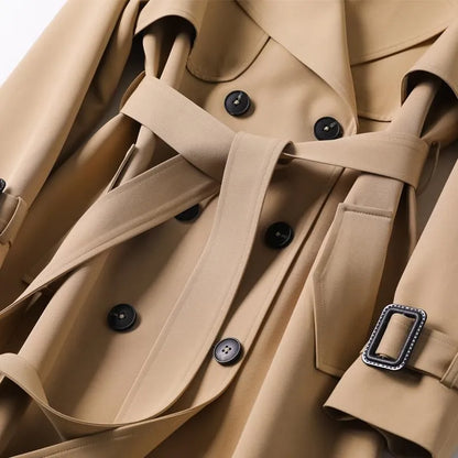 Ella™ | Elegant Damer Trenchcoat med Justerbar Pasform og Vandafvisende Beskyttelse