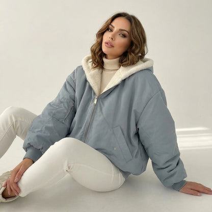 Luna | Vendbar Teddy Bomberjakke