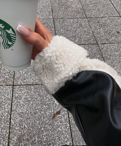Alvéra | Shearling Bikerjakke