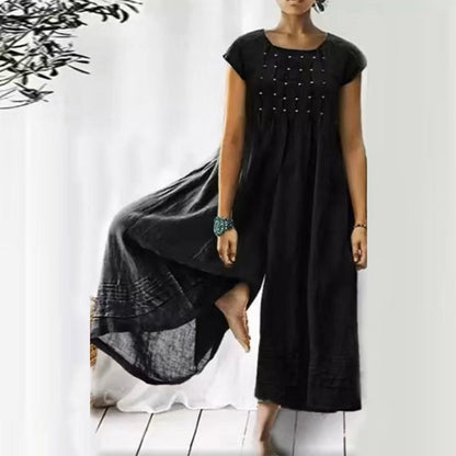 Aluna | Boho Hør Jumpsuit Damer
