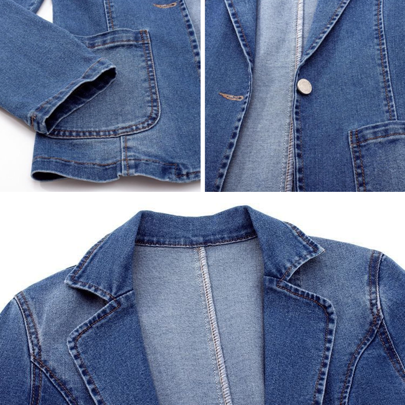 Aria™ | Eksklusiv Denimblazer Til Kvinder Med Økologisk Selvedge Og Elegant Lukning Til Tidløs Stil