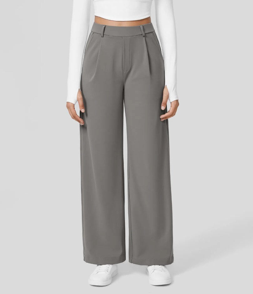 Lunara | High Waist Vide Pailletbukser Med Sidelommer Damer