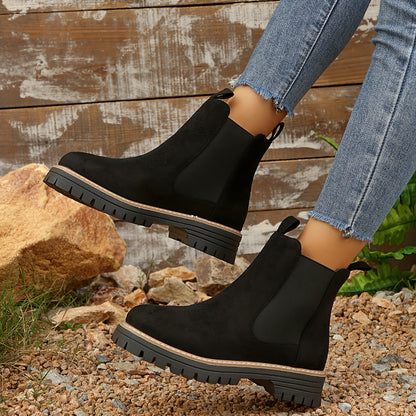 Nerina | Chelsea Boots Zwart Suede