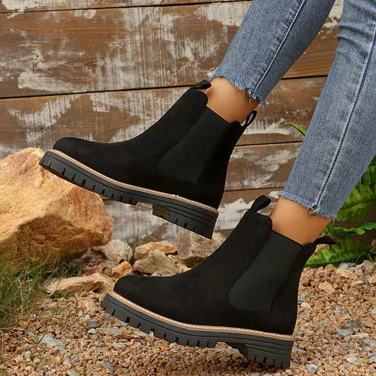 Nerina | Chelsea Boots Zwart Suede