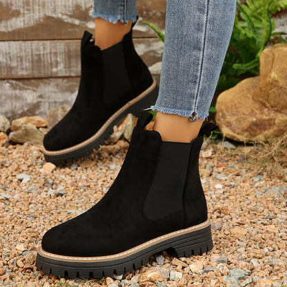 Nerina | Chelsea Boots Zwart Suede