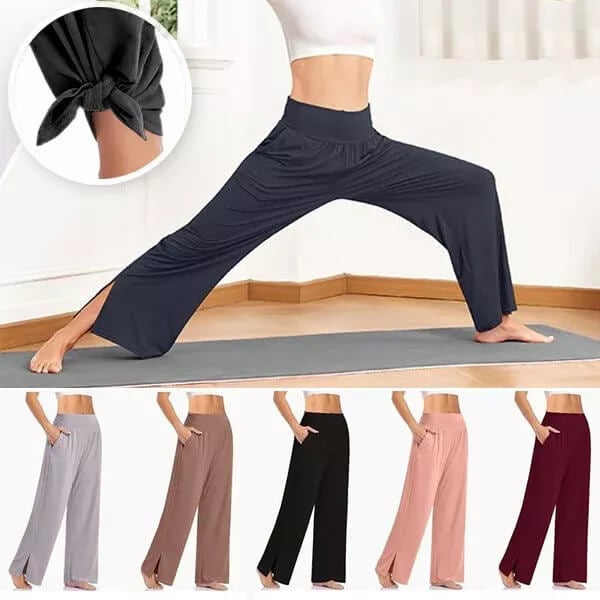 Elara™ | Damer Yoga Lounge Bukser | Bløde, Åndbare Bukser med Høj Talje og Vidde Ben