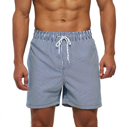 Lazaro™ | Herrer Badebukser med Tropisk Ananasprint | Hurtigttørrende Badeshorts med Snøre og Sidelommer