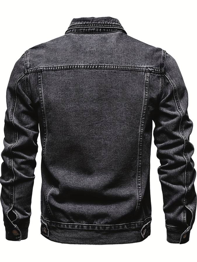 Bodhi™ | Herrer Denim Cowboyjakke Med Brystlommer Og Knaplukning | Rå All-Season Slim Fit Jeansjakke