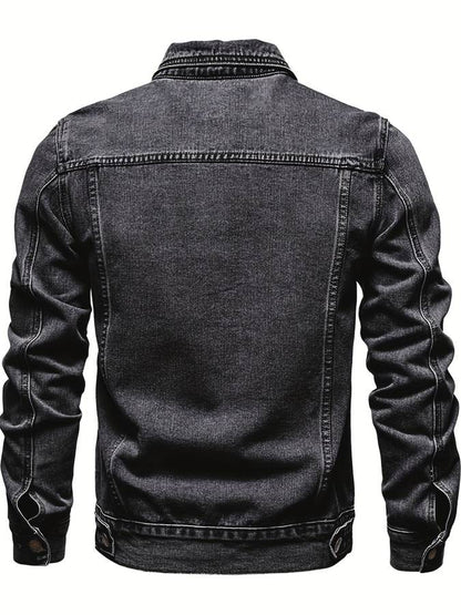 Bodhi™ | Herrer Denim Cowboyjakke Med Brystlommer Og Knaplukning | Rå All-Season Slim Fit Jeansjakke