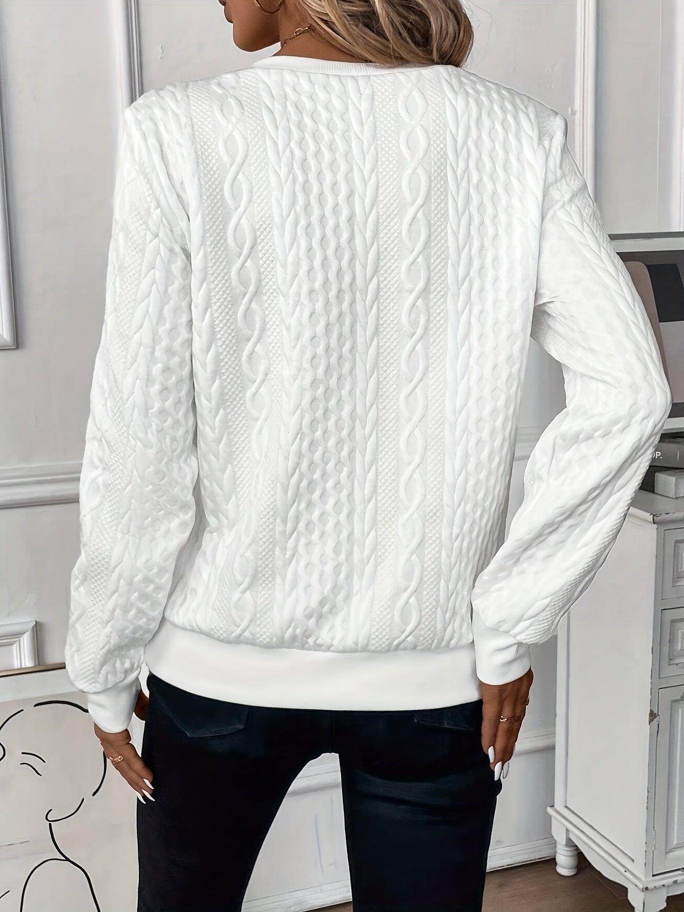 Éliane | Kabelstrikket Sweater Damer