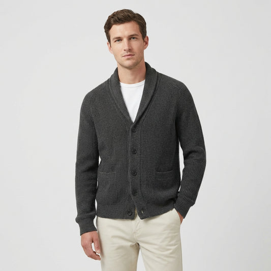 Ardento | Herre Cardigan Med Sjalskrave