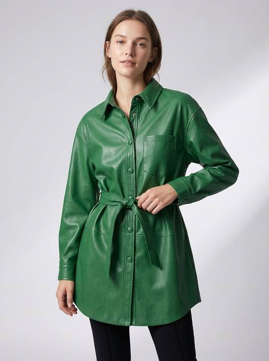 Valerina | Læder Skjorte Frakke Damer