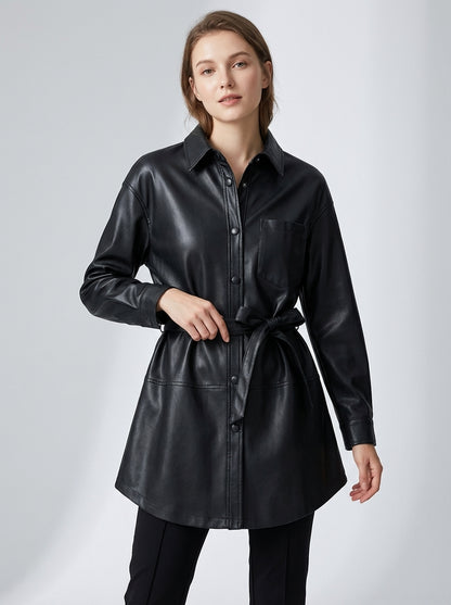 Valerina | Læder Skjorte Frakke Damer