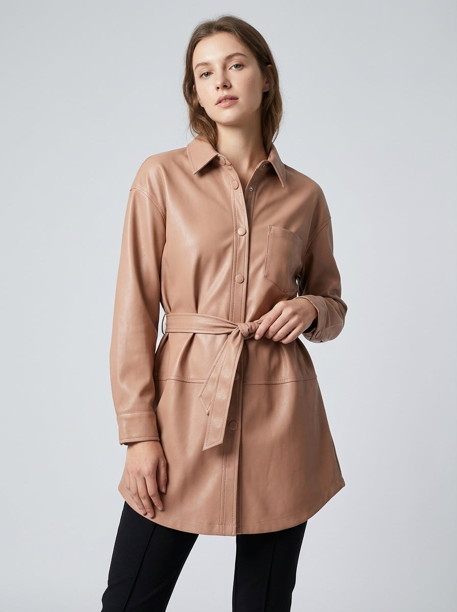 Valerina | Læder Skjorte Frakke Damer