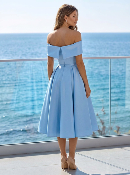 Élodie | Off-Shoulder Midi Kjole