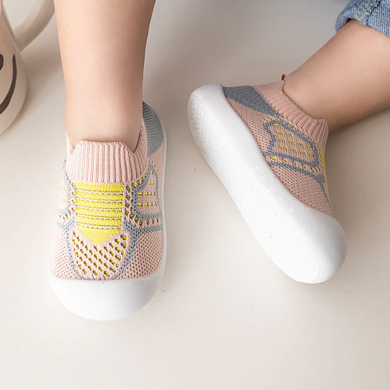 Lieke™ | Fleksible Babysko med Strækbart Materiale og Barfodet Design