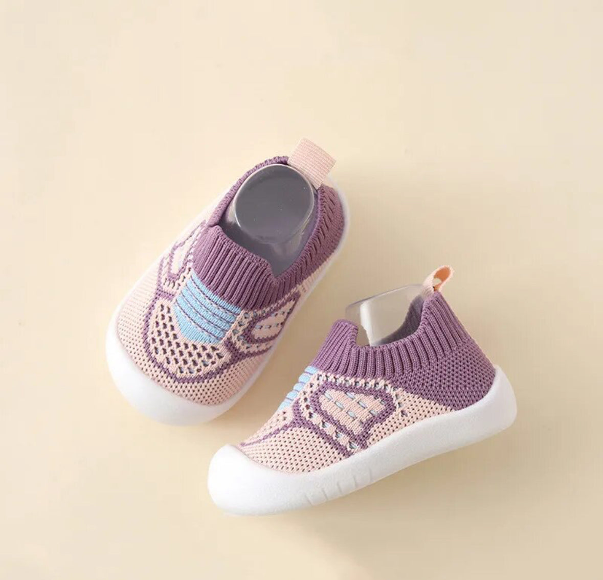 Lieke™ | Fleksible Babysko med Strækbart Materiale og Barfodet Design