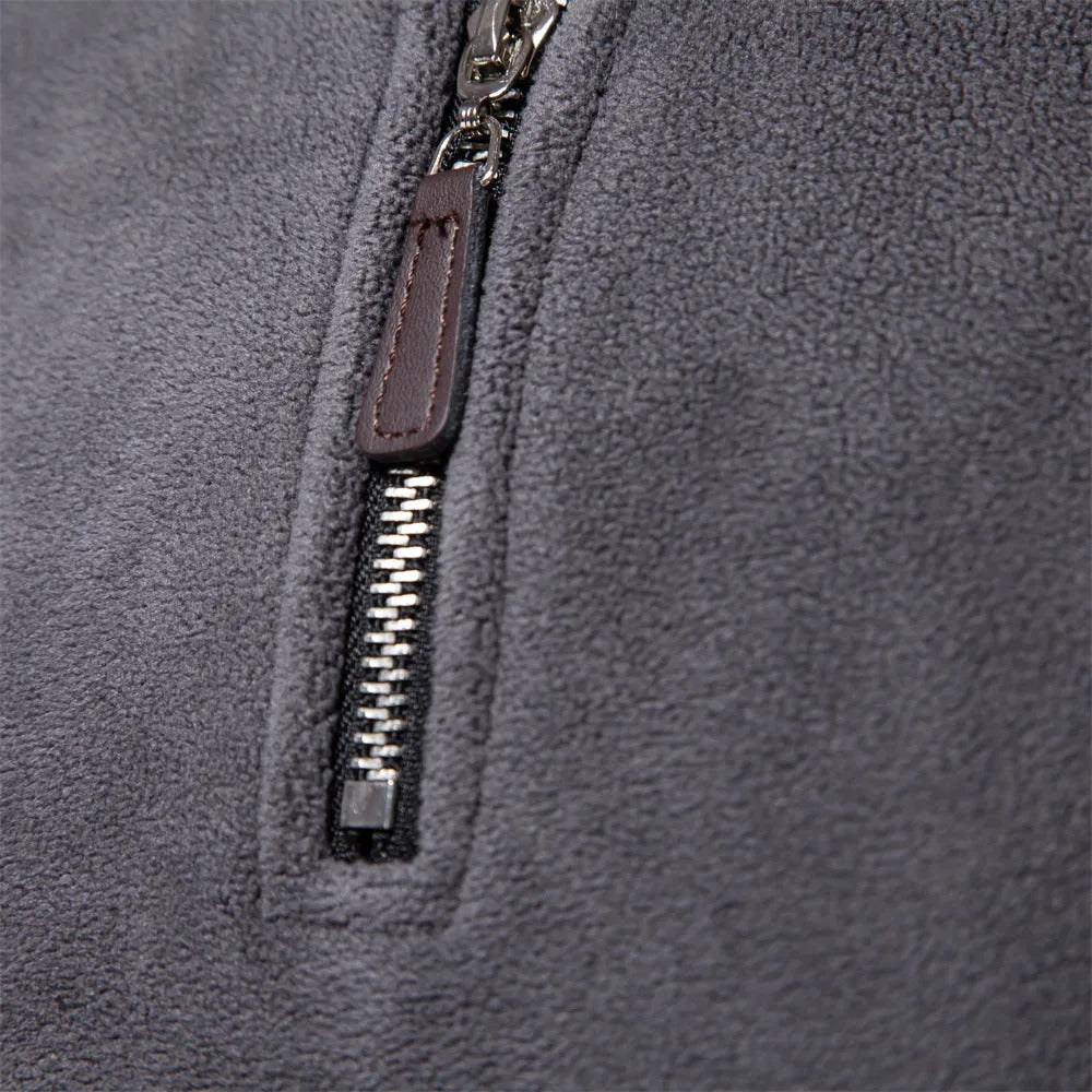 Nordcrest™ | Mænd Blød Vinter Halfzip Fleece Sweater med Lynlås