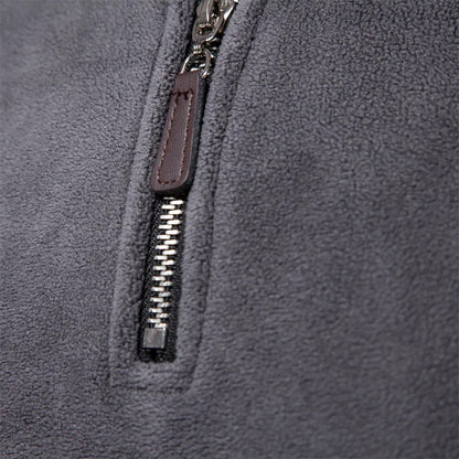 Nordcrest™ | Mænd Blød Vinter Halfzip Fleece Sweater med Lynlås