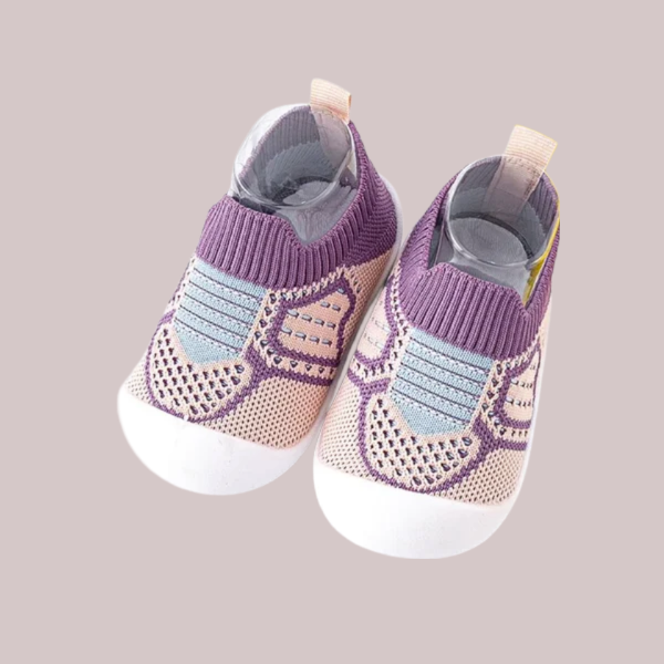 Lieke™ | Fleksible Babysko med Strækbart Materiale og Barfodet Design