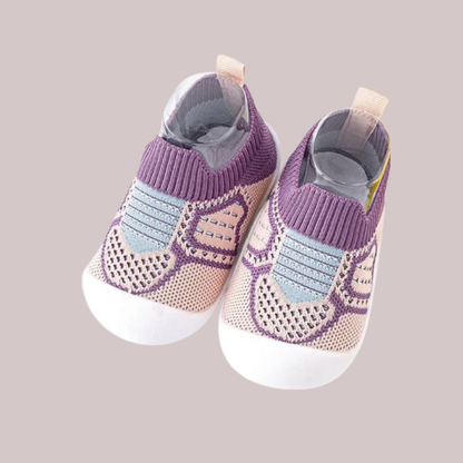 Lieke™ | Fleksible Babysko med Strækbart Materiale og Barfodet Design