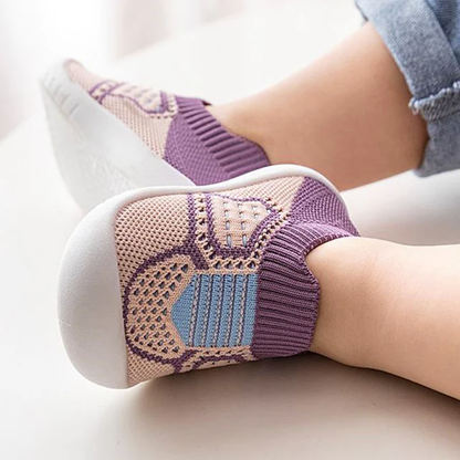 Lieke™ | Fleksible Babysko med Strækbart Materiale og Barfodet Design