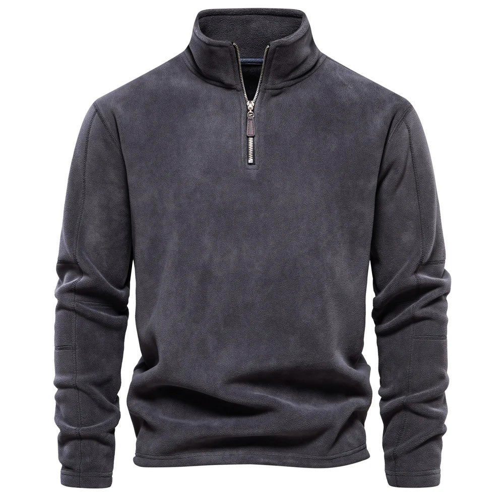 Nordcrest™ | Mænd Blød Vinter Halfzip Fleece Sweater med Lynlås