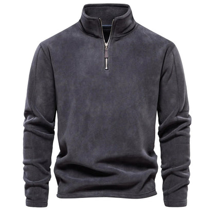 Nordcrest™ | Mænd Blød Vinter Halfzip Fleece Sweater med Lynlås