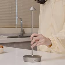 Lumeo™ | Trådløs Dæmpbar Bordlampe LED | Minimalistisk Genopladelig Designlampe med Touchfunktion og USB-C Tilslutning