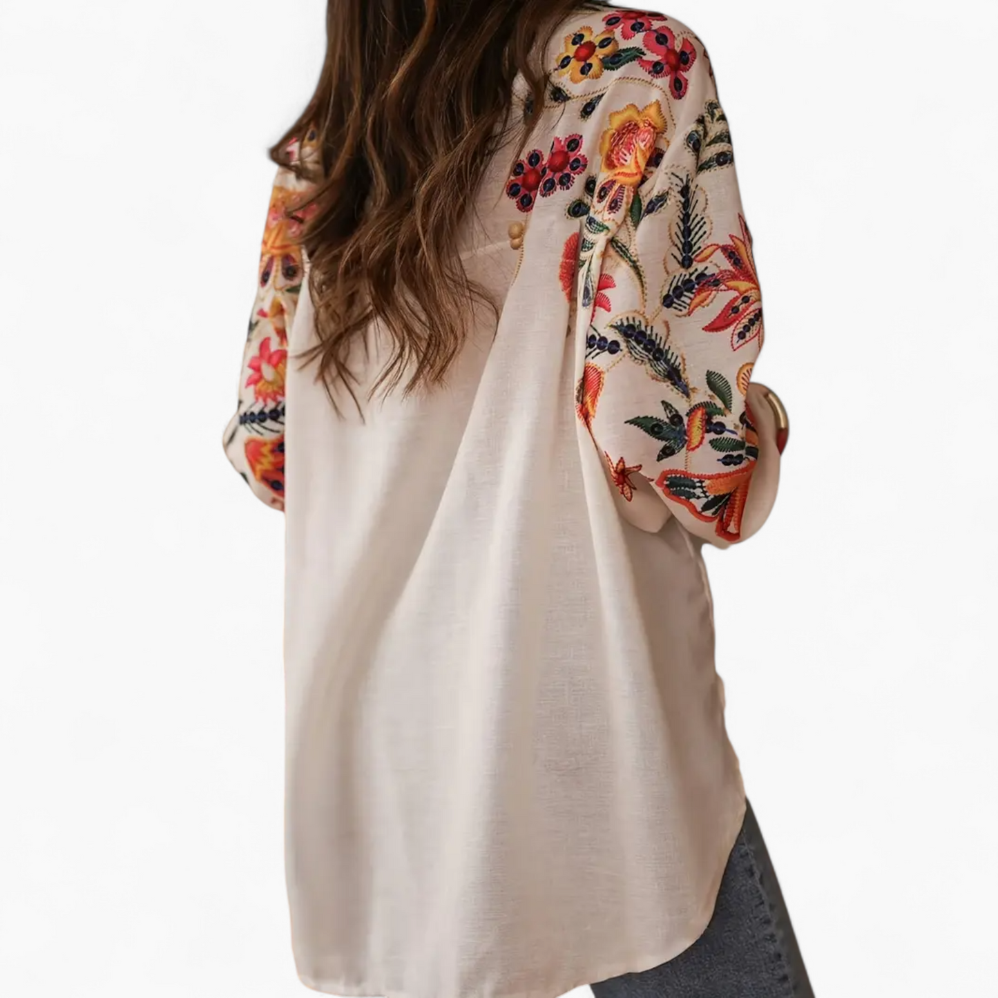 Isabella | Broderet Boho Bluse Damer