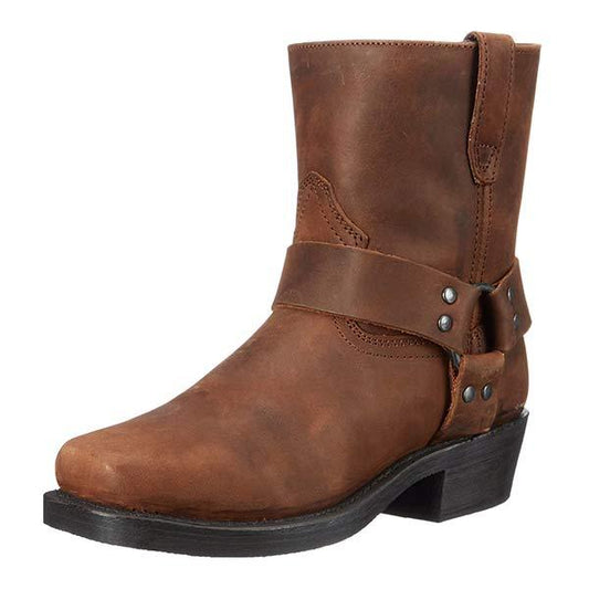 Cleo™ | Damer Læder Cowboy Ankelstøvler med Spænde | Western Look