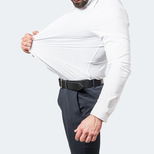 Dario | Stretch Slim Fit Skjorte Herre Med Skjult Knaplukning