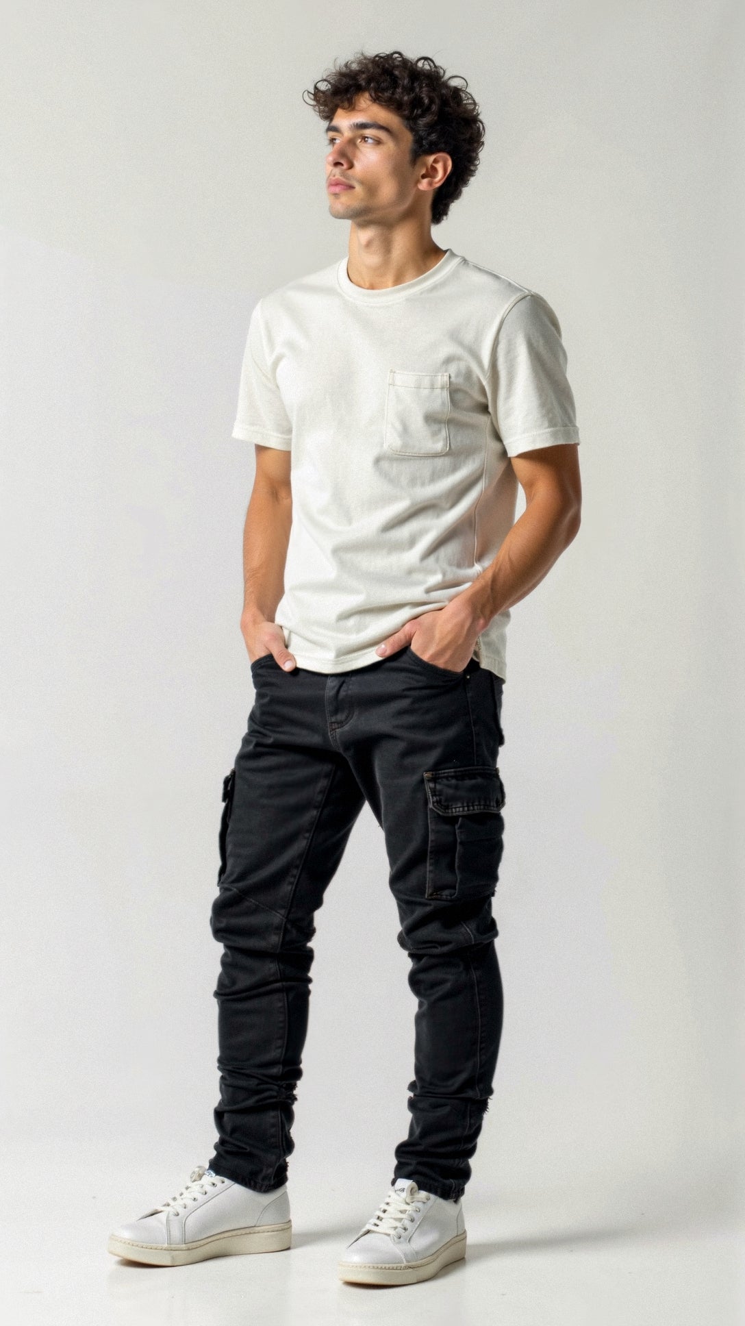 Valerio | Herre Cargobukser i Stretch Slim Fit