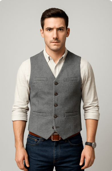 Silvano | Klassisk Herrevest i Slim-Fit til Festlige og Smart Casual Looks