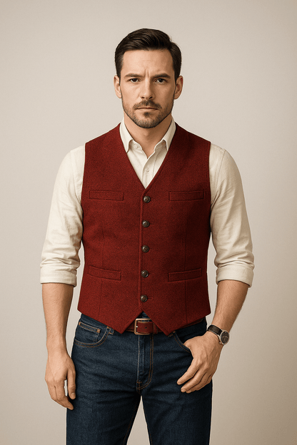 Silvano | Klassisk Herrevest i Slim-Fit til Festlige og Smart Casual Looks