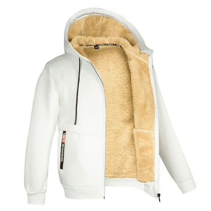 Branick | Varm Hoodie Med Teddyfór Og Lynlås Herrer