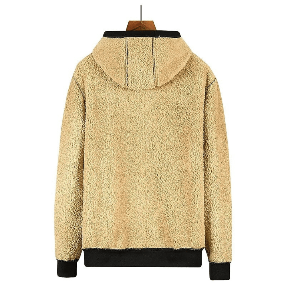 Branick | Varm Hoodie Med Teddyfór Og Lynlås Herrer