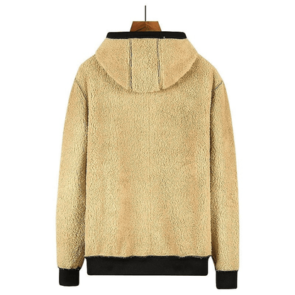 Branick | Varm Hoodie Med Teddyfór Og Lynlås Herrer