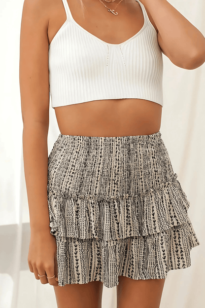 Soleia | Boho Skort med Paisleymønster og Volant Nederdelslook til Sommer & Festival