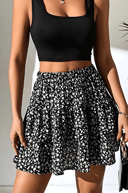 Soleia | Boho Skort med Paisleymønster og Volant Nederdelslook til Sommer & Festival