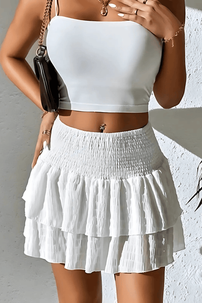 Soleia | Boho Skort med Paisleymønster og Volant Nederdelslook til Sommer & Festival